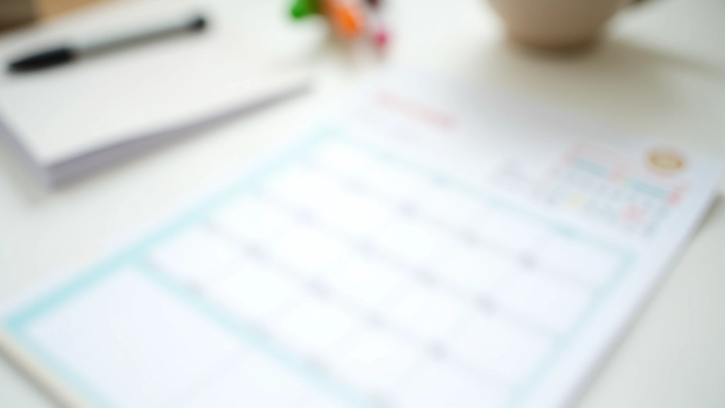 Annual expense tracking calendar and monthly budget planning document