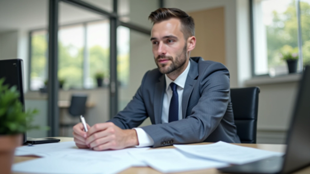 Professional financial advisor reviewing long-term planning documents with client
