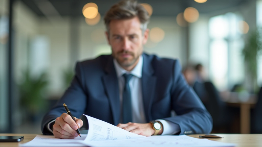 Person reviewing financial documents and investment statements